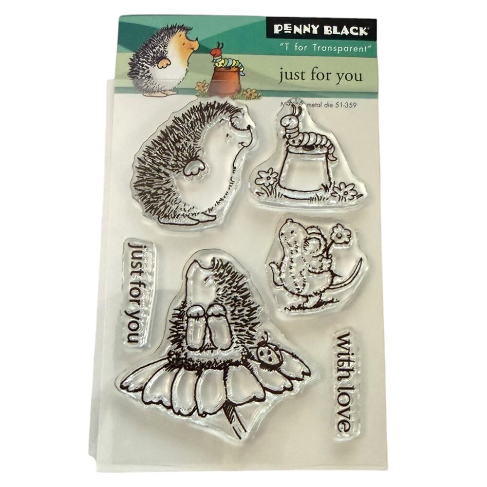 Penny Black Just For You Hedgehog Mouse 30-424 Clear Rubber Stamp